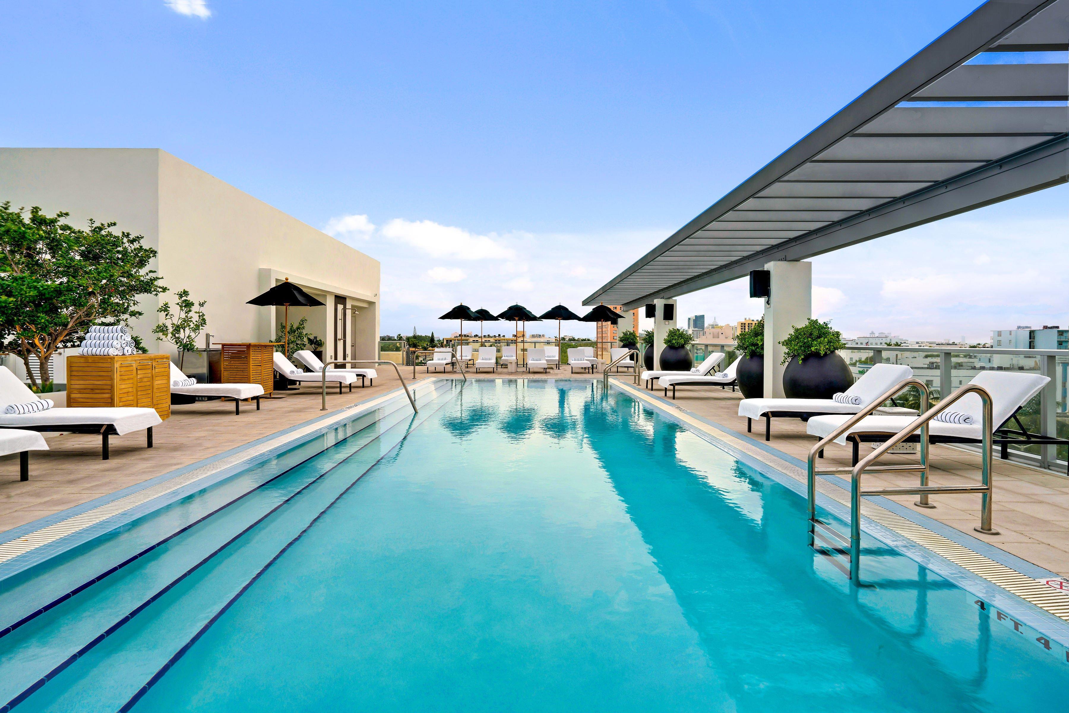 Kimpton Angler'S Hotel South Beach By Ihg Μαϊάμι Μπιτς Εξωτερικό φωτογραφία Rooftop pool at the hotel